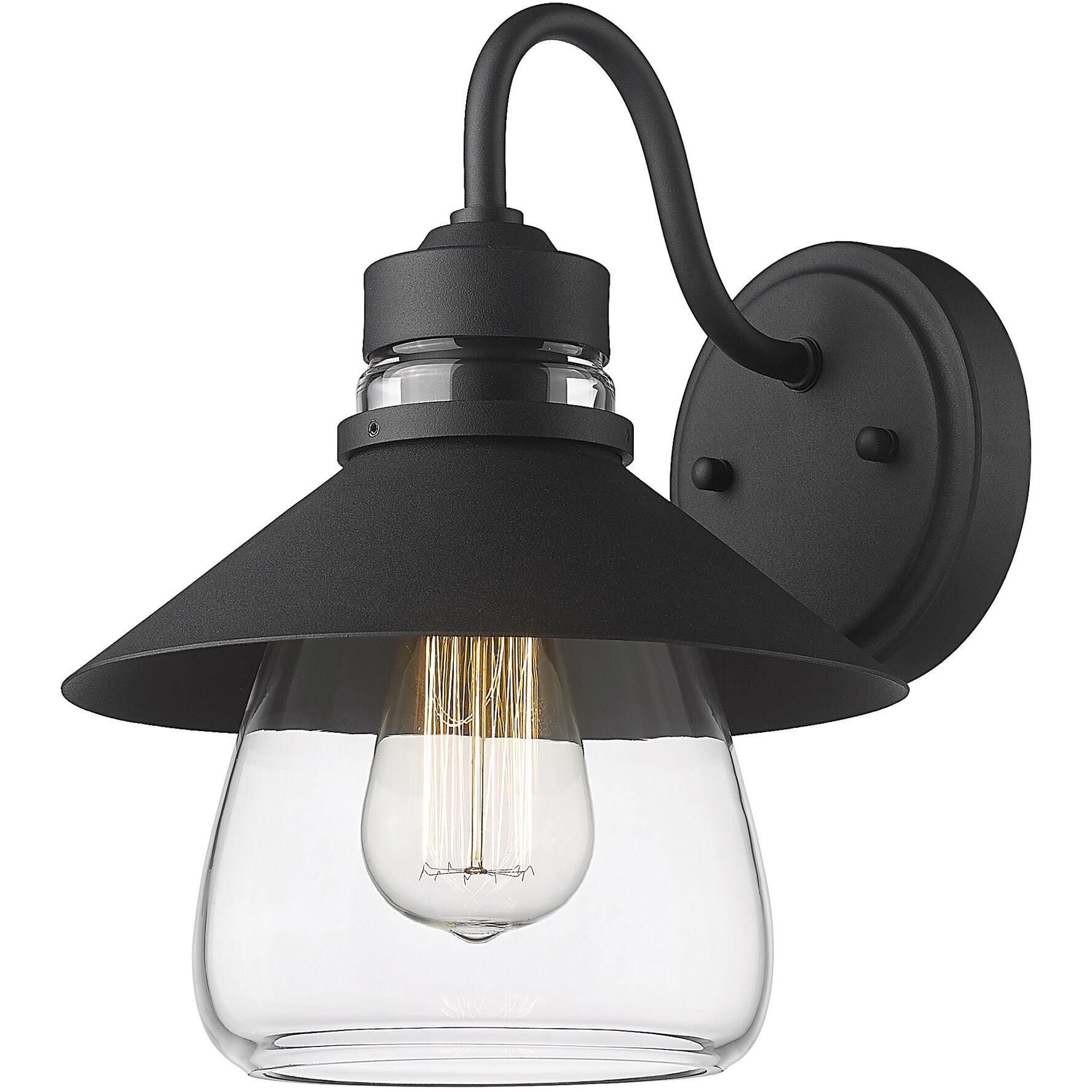 Demi 1 Light 12 inch Natural Black Outdoor Wall Light